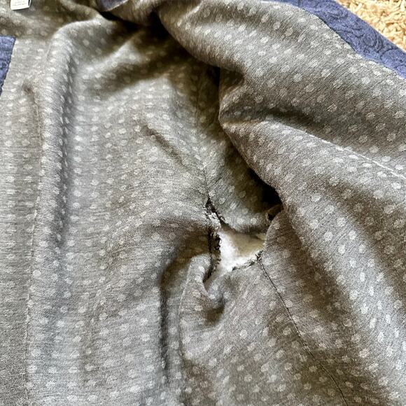 Rare Robert Graham Floral Navy / Black Light Jacket Flowers Zip Men’s Size M - Picture 16 of 16